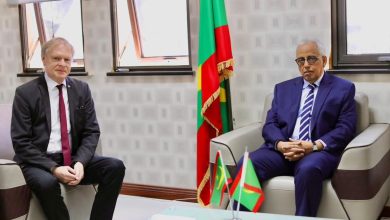 وزير الاقتصاد الموريناني (يمين( يستقبل بعثة ألمانية