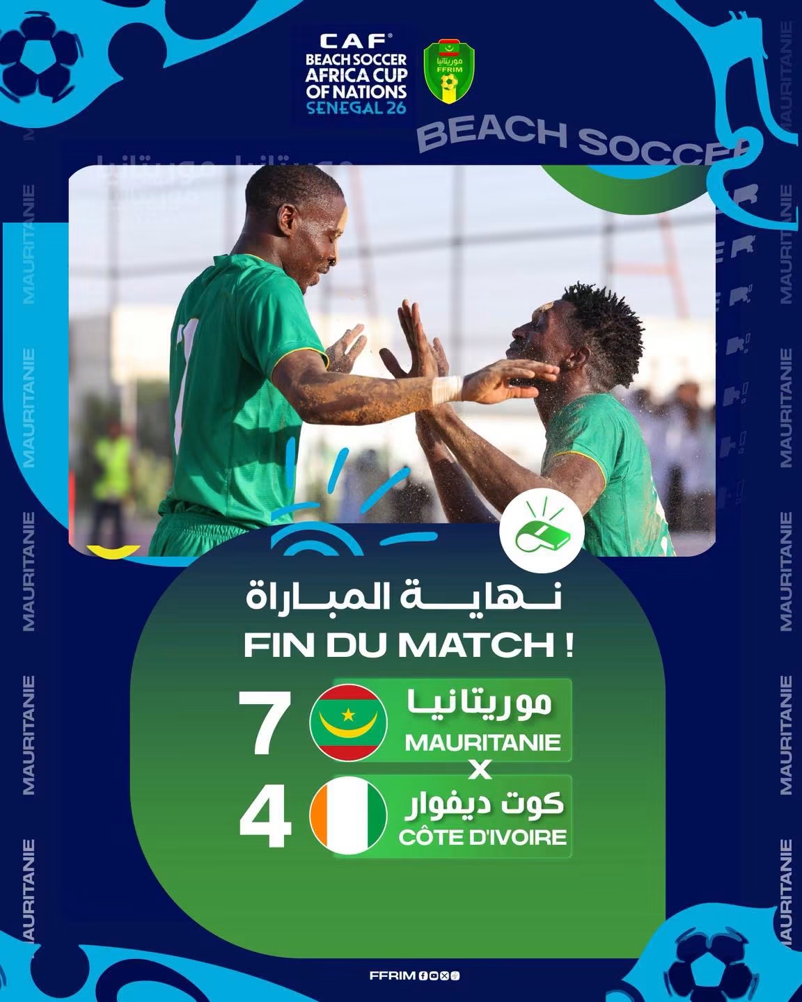 المرابطون يتأهلون إلى نهائيات كأس إفريقيا للكرة الشاطئية بعد الفوز على كوت ديفوار